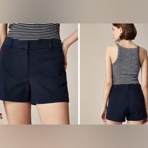 Jcrew Stretch Chino 5" short. Navy size 6